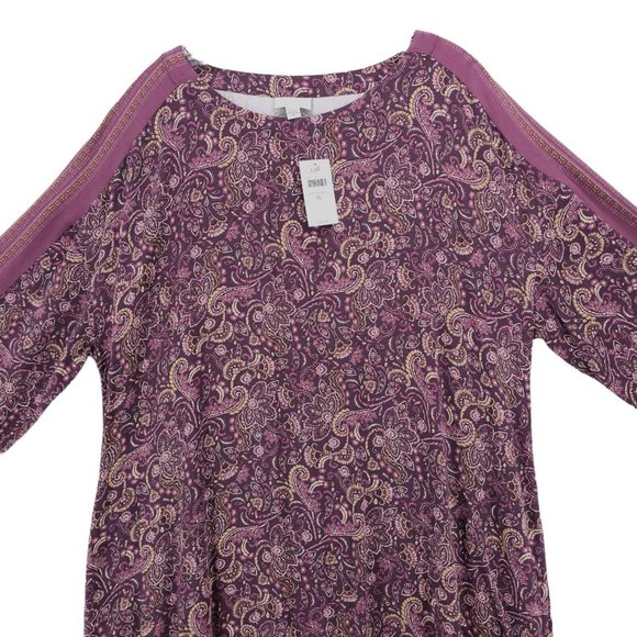 J. Jill Pink and Purple Bishop Sleeve Sundress - Picture 2 of 9